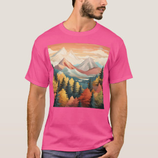 Camiseta Natureza Monta Padrão Ativo