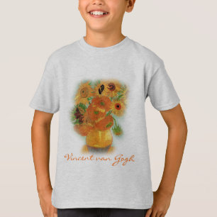Camiseta Natureza-morta - Vaso com doze Girassóis, van Gogh