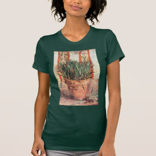 Camiseta Natureza Morta Vaso de Flores com Cebolinho por Vi