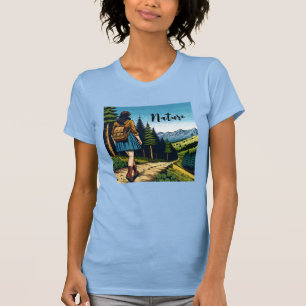 Camiseta Natureza   Mulheres Descendo uma Trilha