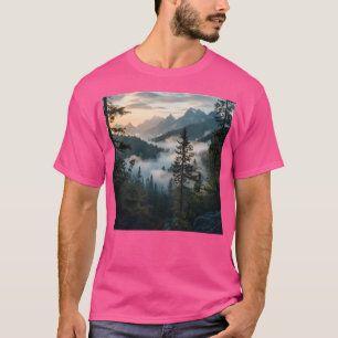 Camiseta Natureza Paisagem Montagens Parede Arte Ativa