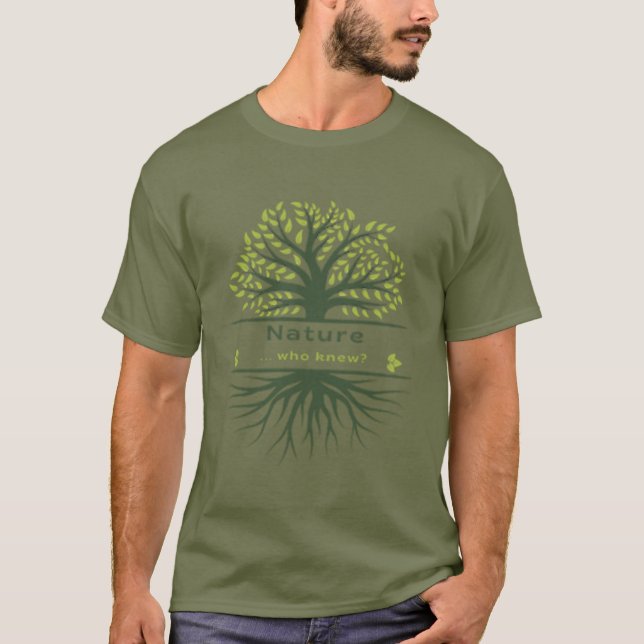 Camiseta Natureza... Quem Sabia? Árvore e Raízes (Frente)