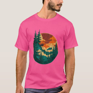 Camiseta Natureza Reflexão Florestal Árvores ao ar livre