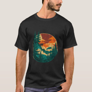 Camiseta Natureza Reflexão Florestal Árvores ao ar livre