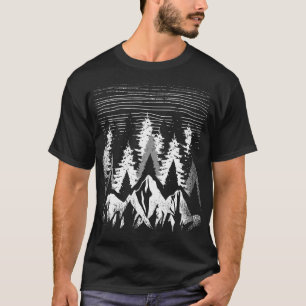 Camiseta Natureza Selvagem Árvores Florestais de Montanha a