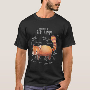 Camiseta Natureza Selvagem Da Anatomia Da Panda Vermelha