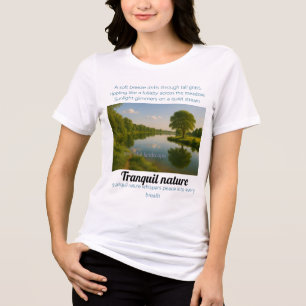 Camiseta Natureza tranquila sussurra paz em cada respiração