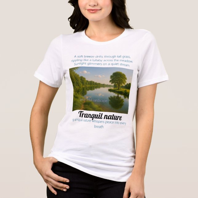Camiseta Natureza tranquila sussurra paz em cada respiração (Frente)
