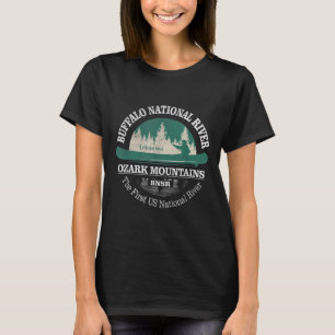 Camiseta Natureza Vintage Rio Nacional Búfalo Caminhada Mon