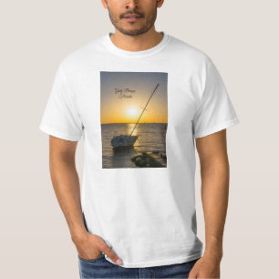 Camiseta Naufrágio de veleiro sunset no Golfo de Breeze FL