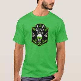 Camiseta naufrágios de mergulho no mar