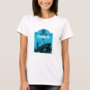 Camiseta naufrágios de mergulho no mar