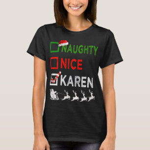 Camiseta Naughle Nice Karen Natal Pijamas Papais noeis Engr