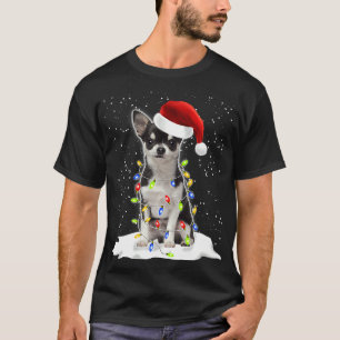 Camiseta Naughn Chihuahua Christmas Fairy Lights Dog