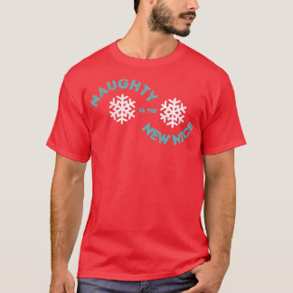 Camiseta Naughn É O Novo Feriado De Natal Legal Engraçado C