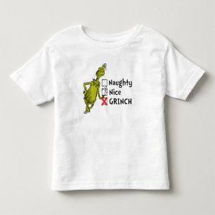 Camiseta Naughn, Nice ou Grinch