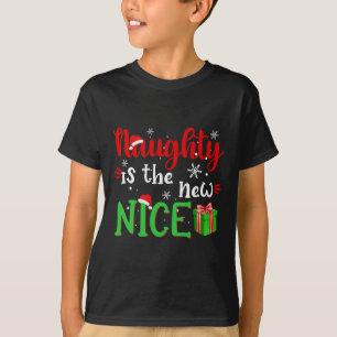 Camiseta Naughs É O Novo Feliz Piada De Papais noeis Engraç