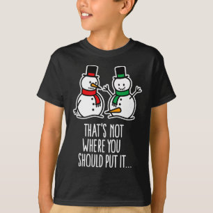 Camiseta Naughty Christmas Dizendo Snowman Cartoon Ugl Sujo