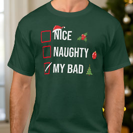Camiseta Naughty Nice Meu Feliz Natal