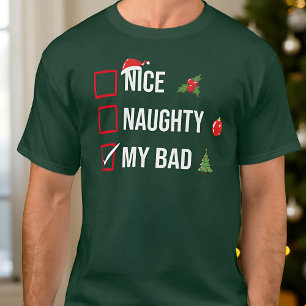 Camiseta Naughty Nice Meu Feliz Natal