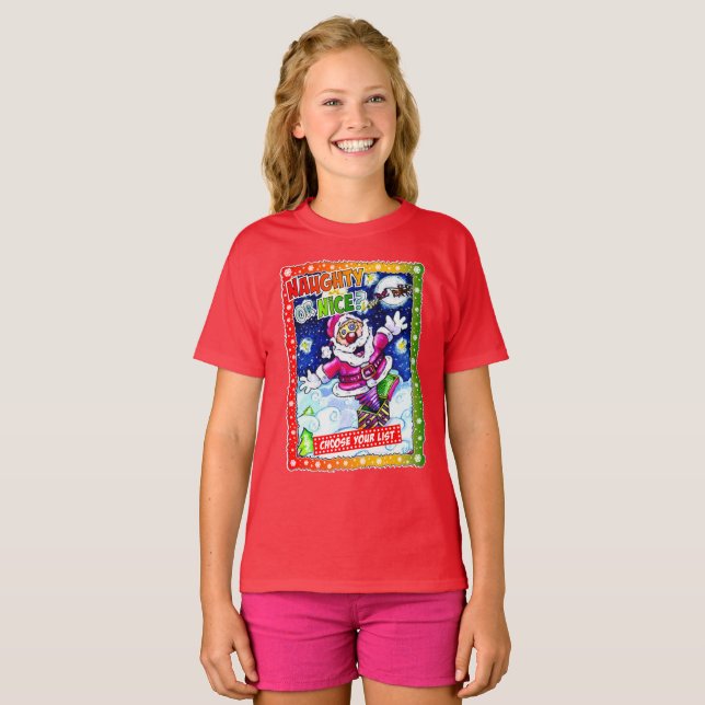 Camiseta Naughty or nice, choose your list (Frente Completa)