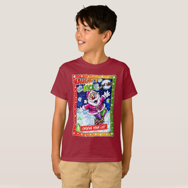 Camiseta Naughty or nice, choose your list (Frente Completa)