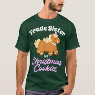 Camiseta Naughty Unicorn Xmas Will Trade Sister For Christm