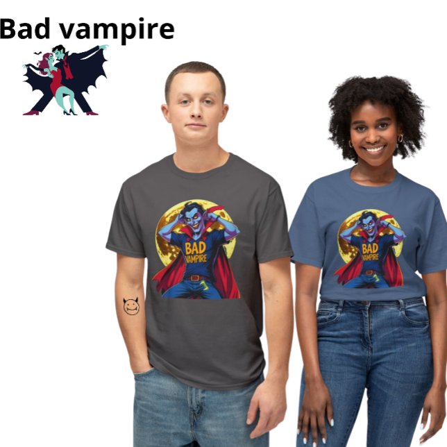 Camiseta Naughty vampire, Funny Vampire Guy Tee  (Criador carregado)
