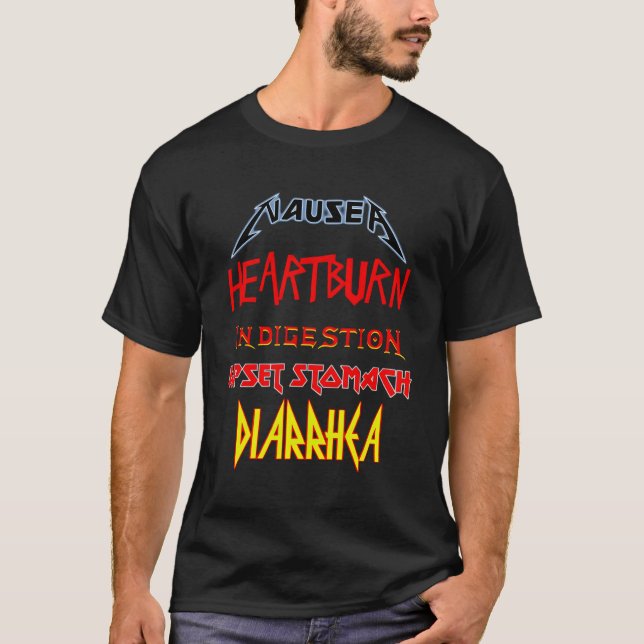 Camiseta Náuseas Heburn Ingestão Acomoda Diarreia Estômago (Frente)