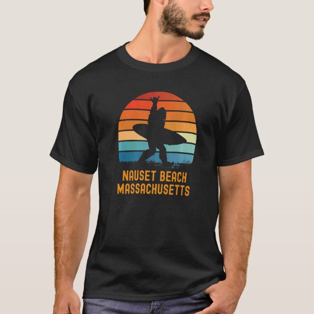 Camiseta Nauset Beach Massachusetts Sasquatch Souvenir (Frente)