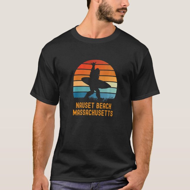 Camiseta Nauset Beach Massachusetts Sasquatch Souvenir (Frente)