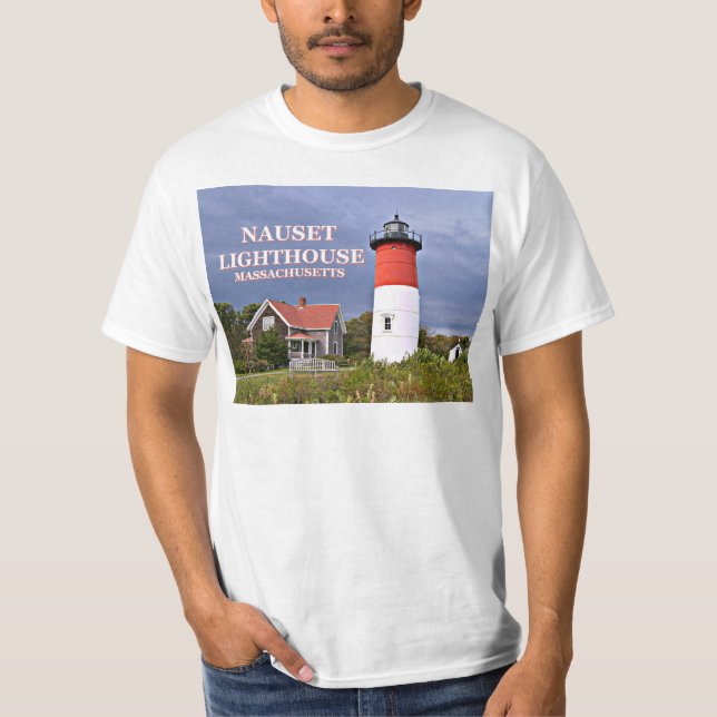 Camiseta Nauset Light, Cape Cod, Massachusetts Lighthouse (Frente)