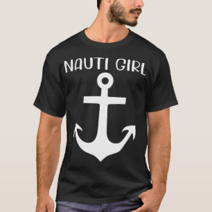 Camiseta Nauti Rapariga Nauti Anchor Náutico Navio de Naveg