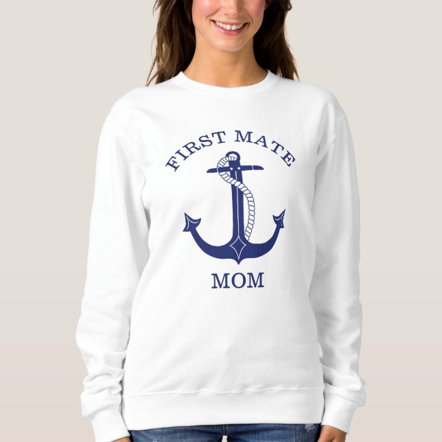 Camiseta Náutica Marinho Azul Anchor Primeira Mãe (Frente)