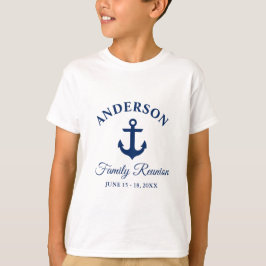Camiseta Náutica Marinho Blue Anchor Family Reunion Boy