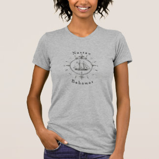 Camiseta Náutica Nassau Bahamas Navegação Bússola