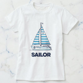 Camiseta Náutica para Meninas Cabana Sail