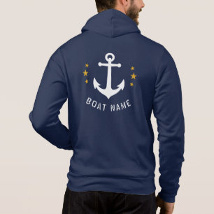 Camiseta Náutica Vintage Anchor Boat Nome Dourado Stars Ma