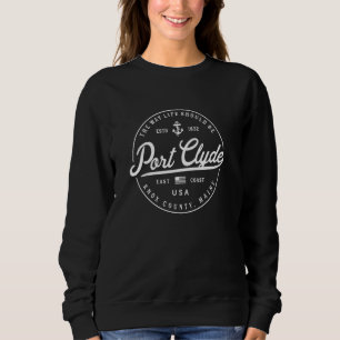 Camiseta NAUTICAL Anchor Port Clyde Maine Viagem Vacine