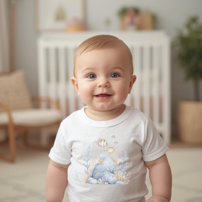 Camiseta Náutico Sob O Mar Você Logo Chá de Bebê (Criador carregado)