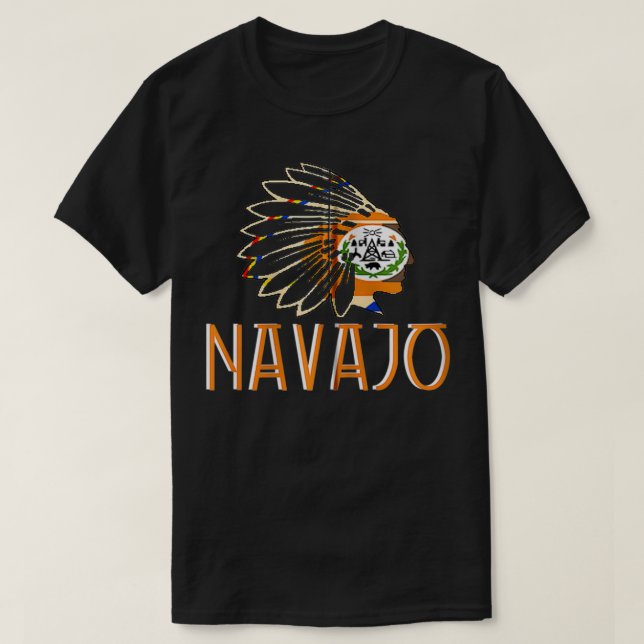 Camiseta NAVAJO NAVEGAÇÃO Indígenas Nativo Americano Ele (Frente do Design)