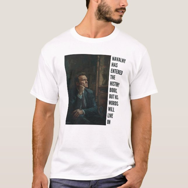 Camiseta Navalny, seu espírito e legado vivem (Frente)