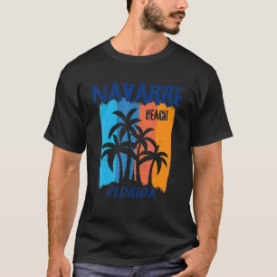Camiseta Navarre Beach Florida Divertida Palm Trees Desi