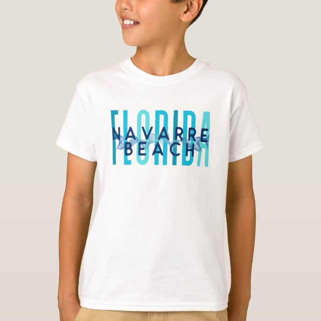 Camiseta Navarre Beach Florida (Ocean Waves) (Frente)