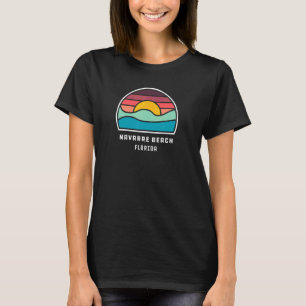 Camiseta Navarre Beach, Flórida Retro Minimalista Onda Oceâ