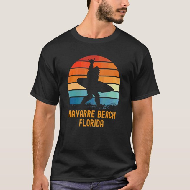 Camiseta Navarre Beach Florida Sasquatch Souvenir (Frente)