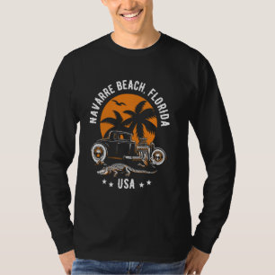 Camiseta Navarre Beach Florida Sunset Hotrod Alligator Desi