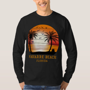 Camiseta Navarre Beach Florida Vintage Sunset Retro Summer