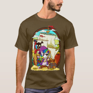Camiseta Nave Mágica do Partido Pirata do Unicórn