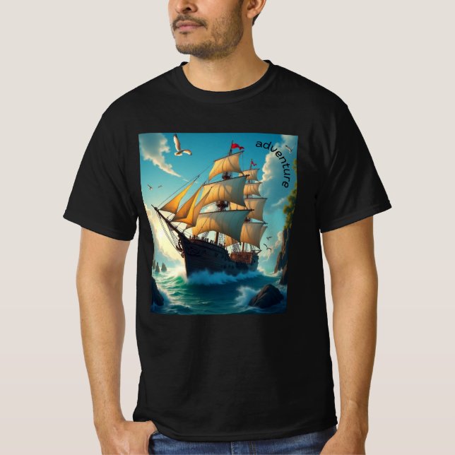 Camiseta nave pirata. (Frente)